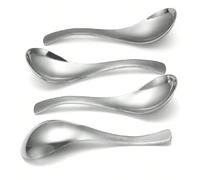 1 pièce/4 pièces Louche à soupe en acier inoxydable robuste, cuillère de table haut de gamme, ustensiles de cuisine 1 pc,4 piècesAcier inoxydable