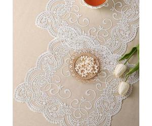 1 pièce /4 pièces Nouveaux napperons en dentelle, convenant pour la cuisine, la salle à manger, le salon, la décoration de nappe, la décoration de théière, motif floral carré brodé en maille, résistan