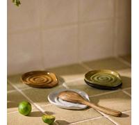1 pièce/4 pièces Repose-cuillère en céramique pour cuisinière, accessoire de décoration de style ferme moderne pour spatules, cuillères ou pinces 4 pièces,Marron 1PC,Noir 1 pièce,Blanc 1 pièce,Vert 1P