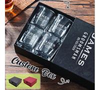 1 pièce/4 pièces Verres à shot personnalisés gravés au laser avec nom personnalisé, boîte cadeau, tasses à whisky, verres à shot pour mariage, cadeaux pour garçons d'honneur, demoiselles d'honneur, ma