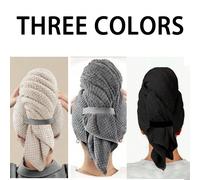 1 pièce&4pcs Bonnet de séchage des cheveux en polaire corail motif ananas épaissi & extra long pour femmes, serviette de cheveux absorbante à séchage rapide avec bandeau élastique bonnet de bain Kaki