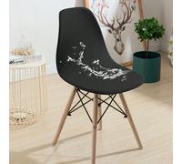 1 pièce, 4pcs, Housse de chaise en soie de lait élastique en forme de coquille, résistante à l'usure, anti-salissure, anti-griffes de chat, housse de chaise élastique formée, confort de la maison, art