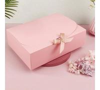 1 pièce/5 pièces Boîtes cadeaux avec couvercles, boîtes cadeaux roses en vrac avec ruban en nœud, boîte de proposition pour demoiselle d'honneur pour cadeaux. Boîtes cadeaux en papier kraft pour maria