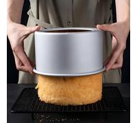 1 pièce/5 pièces Moule à gâteau rond, plus haut et plus épais, en aluminium antiadhésif, fond amovible, convient pour les gâteaux, les boulettes et les desserts - idéal pour les réunions de famille, l
