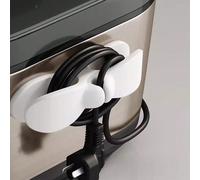 1 pièce/5 pièces Rangement de fil électrique blanc, gestion des câbles, fixation de prise de cuisine, clip de câble, autocollant mural de maison, enrouleur de câble sans perçage paquet de 5,1 pièceTPU