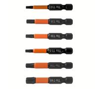 1 pièce 50 mm pour foret Torx 1/4 tige hexagonale en alliage d'acier haute dureté pour T10 pour t15 pour t20 pour t25 pour t30 T40 tournevis électrique manuel outils