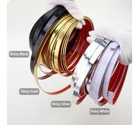 1 pièce 5m/196.85 pouces Ruban adhésif décoratif en PVC auto-adhésif, bandes de protection des joints pour mur de fond, bande de bordure pour plafond et meubles, bande décorative autocollante pour mur