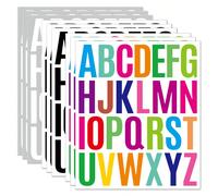 1 pièce/5pcs/10pcs Autocollants de lettres colorés, autocollants de lettres et de chiffres en vinyle auto-adhésifs, étiquettes de numéro de boîte aux lettres, fabrication d'artisanat DIY, 26 autocolla