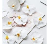 1 pièce/6/7/8/12/15 pièces Pétales d'orchidée, têtes de fleurs artificielles en PU Phalaenopsis au toucher réel de 10 cm, têtes d'orchidées papillon artificielles en vrac pour décoration de bouquet de