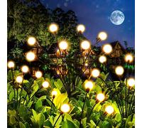 1 pièce 6 LED / 8 LED / 10 LED Lampe solaire luciole LED Lumière décorative de jardin pour allée extérieure pour jardin, pelouse, cour (lumière chaude) Décoration d'automne Décoration de la maison Déc
