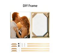 1 pièce Affiche personnalisée avec cadre DIY ou sans cadre, personnalisée sur des photos sur canevas comme cadeau de la Saint-Valentin pour votre amoureux, décoration murale personnalisée de grande ta