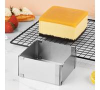 1 pièce Anneau à gâteau réglable en acier inoxydable Taille UniqueAcier inoxydable