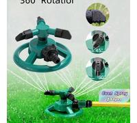 1 pièce Arroseur rotatif automatique à 360° - Système d'irrigation à 3 buses réglables pour pelouse, cour et plantes | Système d'irrigation efficace, outil d'arrosage extérieur, arroseur de pelouse du