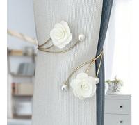 1 Pièce Attache De Rideau De Fenêtre En Forme De Fleur Avec Détail De Papillon Métallique Comme Attache De Rideau Décorative Taille Unique,Taille unique - 2 piècesAlliage d'aluminium