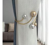 1 pièce Attache de rideau en alliage moderne et simple, Clip d'organisation de rideau sans perçage, Décoration de fenêtre, Retenue de rideau Taille Unique,Taille unique - 2 piècesAlliage de zinc