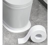 1 pièce Autocollant de joint de sol blanc/Bande d'étanchéité/Ruban adhésif étanche 1 rouleau, Bande d'étanchéité en PVC imperméable, Ruban adhésif de calfeutrage décoratif, Ruban de calfeutrage et d'é