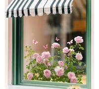 1 pièce Autocollant en verre rose romantique avec décoration de papillon, décalcomanie décorative auto-adhésive imperméable pour chambre, salon et fenêtre Taille UniquePolychlorures de vinyle