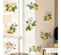 1 pièce, Autocollant mural de fruits frais, Citron, Autocollant vinyle amovible et imperméable, Convient pour le restaurant, la cuisine, le salon, la décoration murale, la décoration de la maison 23,6