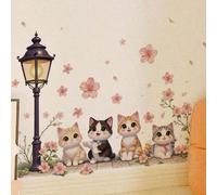 1 pièce Autocollant mural décoratif de lampadaire rose Sakura, amovible pour chambre à coucher et salon FB084 (30*60)AnimalPolychlorures de vinyle