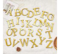 1 pièce Autocollant mural miroir en acrylique lettre A-Z pour la décoration de la maison, résistant à l'humidité et à l'eau, facile à nettoyer, miroir mural lettre avec support en mousse de 1 yard. Co