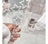 1 pièce Autocollants étoiles, Autocollants étoiles à cinq branches en perles/strass, Autocollants décoratifs, Autocollants pour agenda, Peuvent être utilisés pour décorer le téléphone, l'ordinateur po
