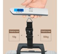 1 pièce Balance de bagage portable, balance numérique de haute précision pour suspendre, avec sangle, écran LCD, balance électronique de pêche et de courses 50 kg/110 lb, outil d'équilibrage de poids,