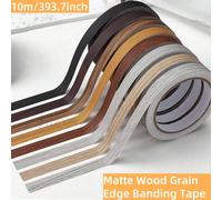 1 pièce Bande de chant de 10 m x 2 cm à grain de bois mat - Bande de finition de meuble auto-adhésive à décoller et coller pour armoires, tables, étagères - Surface anti-reflet et résistante aux rayur