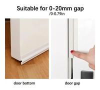 1 pièce Bande d'étanchéité autocollante en coton pour fenêtres et portes coulissantes, 5/10/20m, coupe-vent, insonorisante et acoustique, pour combler les espaces de porte Black