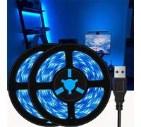 1 Pièce Bande Led Flexible De 60 Led/mètre, Alimentée Par Usb, Couleur Bleue, Non Étanche, Convient Pour L'éclairage De Fond De Téléviseur, D'ordinateur, De Cuisine Et De Vitrine, Disponible En 1m/3m/