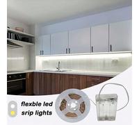 1 pièce Bande lumineuse à LED alimentée par batterie multifonctionnelle (sans pile) - Blanc chaud/blanc, flexible et coupable - Idéal pour les boîtes cadeaux, les armoires, les placards, etc. 1 m,2 m,