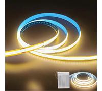 1 pièce Bande lumineuse LED COB, tension 5V, boîte à batterie transparente avec batterie, options de longueur multiples, découpable, dos auto-adhésif pour une installation facile, 3 couleurs de lumièr
