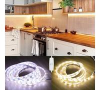 1 pièce Bande lumineuse LED flexible avec interrupteur à bouton, lumières LED pour la décoration de la pièce auto-adhésives - Convient pour la maison, la chambre à coucher, le miroir de vanité, la cui