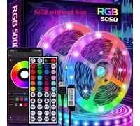 1 pièce Bande lumineuse LED intelligente, ruban lumineux RVB de haute qualité 5050 à changement de couleur, contrôle par application, télécommande 44 touches, synchronisation musicale, convient pour l