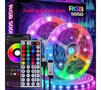 1 pièce Bande lumineuse LED intelligente, ruban lumineux RVB de haute qualité 5050 à changement de couleur, contrôle par application, télécommande 44 touches, synchronisation musicale, convient pour l