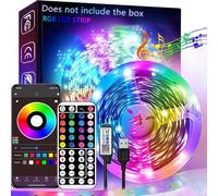 1 pièce Bande lumineuse LED RVB avec télécommande, ruban lumineux LED à changement de couleur avec adaptateur, convient pour la chambre, la pièce, la cuisine, le bar, la décoration de mariage, de fête