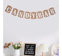1 pièce Bannière de tirage de papier kraft vintage Candy Bar lettre, décoration de fête d'anniversaire Taille Unique,Noir (barre chocolatée)Papetier