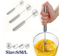 1 Pièce Batteur À Oeufs Semi-automatique En Acier Inoxydable 304, Mixeur À Crème, Batteur Rotatif Semi-automatique Pour Ménage, Mixeur À Presser Et Faire Tourner, Dispositif De Crème Rotatif Automatiq
