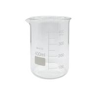 1 pièce Bécher en verre borosilicate à paroi épaisse de forme basse G3.3 pour laboratoire de chimie, échelle graduée, résistant à la chaleur, capacités : 100 ml, 25 ml, 250 ml, 150 ml, 200 ml (400 ml