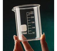 1 pièce Bécher épais en verre borosilicaté de haute qualité, tasse de mesure transparente résistante à la chaleur, verrerie de laboratoire de chimie, ustensile de cuisine résistant à la chaleur, béche