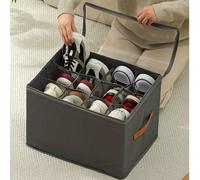 1 pièce Boîte à chaussures pliable et anti-poussière avec couvercle, convient pour les chaussures, les vêtements et les accessoires. Grande boîte de rangement rectangulaire multifonctionnelle à rabat,