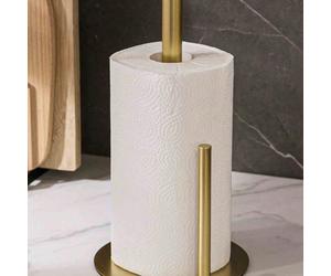 1 pièce Boîte à mouchoirs en acier inoxydable 304 haut de gamme dorée/noire/argentée, support multifonctionnel pour essuie-tout de cuisine, distributeur de film étirable, étagère de salle de bain, cou