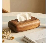 1 pièce Boîte à mouchoirs en bois de noyer, nordique minimaliste haut de gamme, support magnétique en bois pour boîte à mouchoirs, organisateur de bureau créatif pour salon, décoration de maison, boît