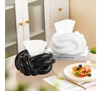 1 pièce Boîte à mouchoirs en céramique au design moderne, parfaite pour la salle de bain, le salon, le bureau, la chambre à coucher, la coiffeuse. Solution de rangement élégante et décorative. Cadeau 