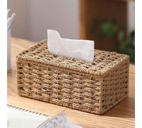 1 pièce Boîte à mouchoirs en tissu tressé fait main, organisateur de rangement décoratif minimaliste zen oriental pour salon, chambre, bureau, salle de bain. Accessoire de décoration maison bohème en 