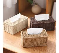1 pièce Boîte à mouchoirs faite à la main, style zen oriental minimaliste, convient pour le salon, la chambre, le rangement des lingettes humides d'hôtel, design moderne, décoration de chambre, essent