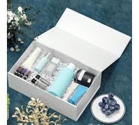 1 pièce Boîte-cadeau pliable à fermeture magnétique pour la Saint-Valentin, les anniversaires, la Fête des Mères, les fêtes et autres occasions, Noël, la Saint-Valentin Taille Unique,blanc + rose,4 pi