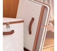 1 pièce Boîte de rangement en tissu pliable grande capacité avec double poignées et fermeture éclair, pour la garde-robe des enfants et les articles divers pour bébé Coffre de rangement 42L (1pc),Coff