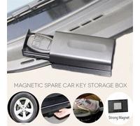 1 pièce Boîte de rangement magnétique noire en plastique créative pour e voiture, stockage caché pour maison, bureau, voiture, camion, caravane, boîte secrète Taille UniqueABS