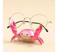 1 pièce Boîte de rangement multifonction en forme de crabe pour le bureau - support de téléphone, porte-stylo, support à lunettes, plateau à bijoux, décoration de bureau mignonne, accessoire de bureau