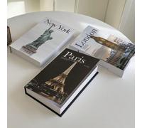 1 pièce Boîte de rangement ouvrable en forme de livre factice, ensemble de livres factices de luxe pour la décoration de bureau, boîte de rangement en forme de livre factice de mode, modèle de livre f